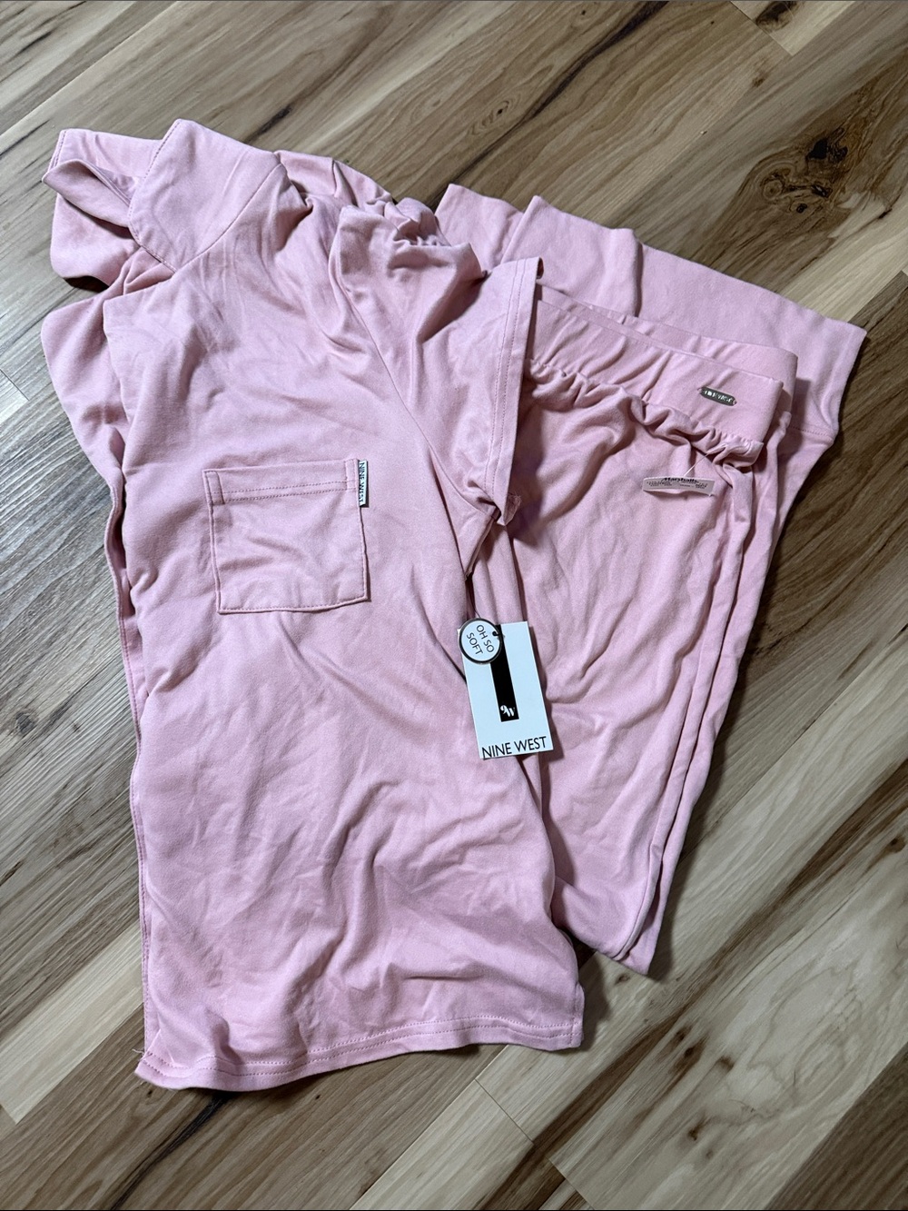 Nine West Men's Light Pink Lounge Shorts Set